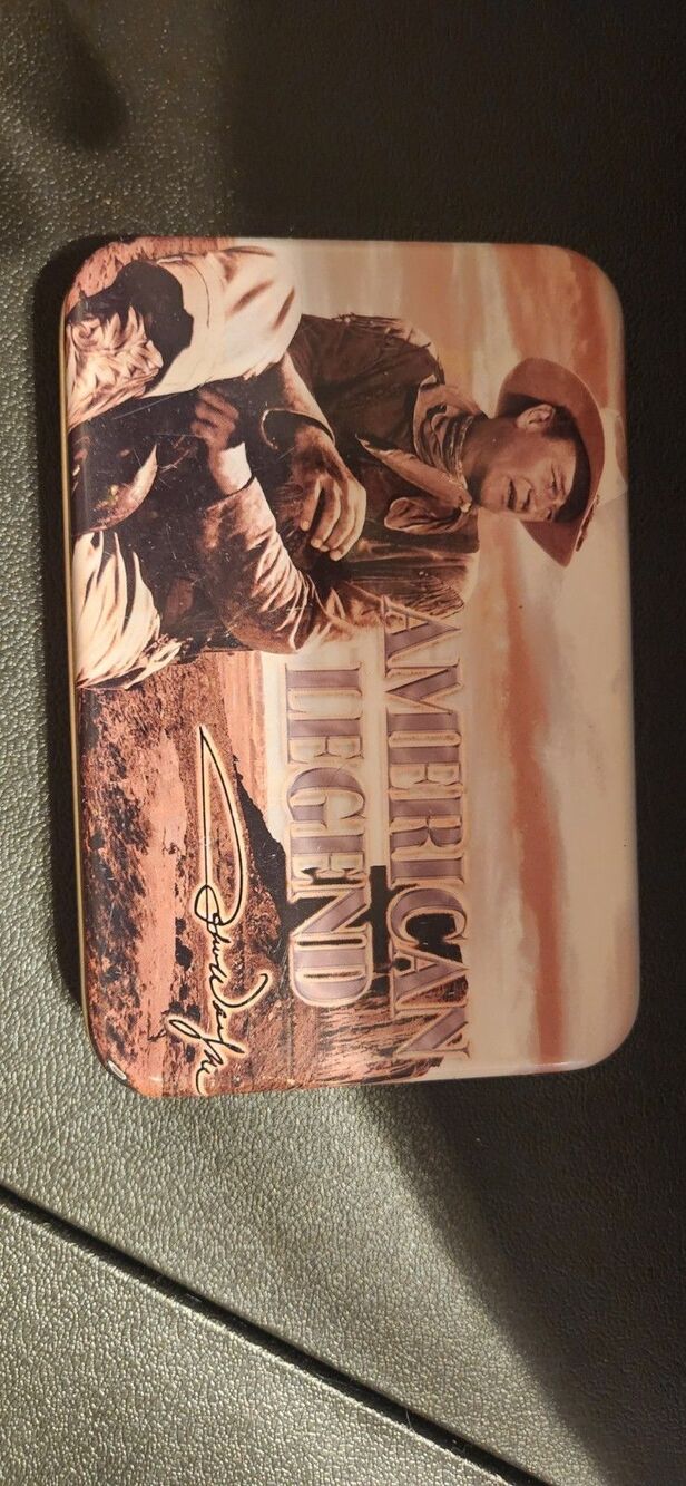 Vintage & Collectible John Wayne 2 decks of playing Sealed cards in a metal tin - Picture 2 of 7